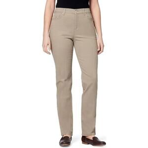 Gloria Vanderbilt Amanda Classic Hazelnut Khaki Slimming Stretch Jeans 10 NWT